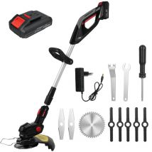 Sjlerst - Coupe-bordures électrique sans fil, Coupe-bordures avec longueur réglable et 3 types de lames Coupe-bordures électrique pour le jardin et