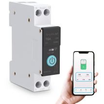 Sjlerst Disjoncteur sur Rail Din Commutateur wifi Intelligent Télécommande pour Téléphone Portable sans Fil 3 Modes de Synchronisation Fonction pour