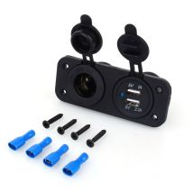 Sjlerst Dual usb Car Auto Allume-cigare Socket Splitter 12V Chargeur Power Adapter Outlet