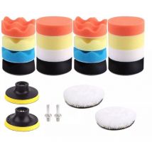 Sjlerst - ponge de polissage pour voiture, Kit d'éponge de polissage avec adaptateur de foret M10, jeu de 11 tampons de polissage tampons d'épilation