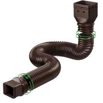 Sjlerst - Extensions de Tuyau de Descente de Gouttière Flexibles, Rallonge de Tuyau de Descente Rétractable de 21 à 60 Pouces, Connecteur de
