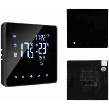 Sjlerst - Graffiti wifi Smart Water Heating Thermostat, lcd Backlit Touch Screen app Control Weekly Programming Black wifi Water Heating 3A