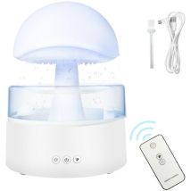 Sjlerst Humidificateur à champignon, 7 couleurs de lumière nocturne, 500ml Cool Mist Ultrasonic Aromatherapy Essential Oil Diffuser avec