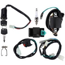 Kit Bobine D'allumage de Commutateur D'arrêt, Kit de Faisceau de Câblage de Bougie D'allumage cdi pour Start Dirt Pit Bike atv 50CC 70CC 90CC