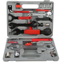 Sjlerst - Kit d'outils de réparation de vélo multifonction, 44 pièces avec boîte pour tous les types de vélo