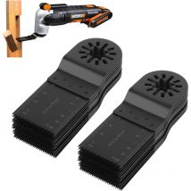 Sjlerst - Lot de 20 Lames de Scie Oscillantes Universelles, multitool starlock plus 34 mm Lame Outil Multifonction Précision à libération rapide