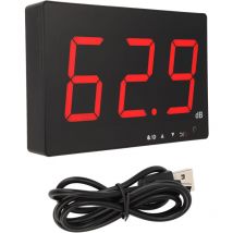 Misuratore di decibel da parete con schermo lcd da 9,6 pollici, fonometro da 30-130 dB per ufficio - Sjlerst
