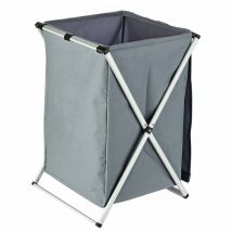 Sjlerst - Panier à linge pour linge de maison, pliable avec poignée en aluminium pour la salle de bain, la chambre et la maison(gris)