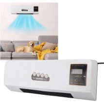 SJLERST Petit climatiseur Mural 1800W avec télécommande pour Chambre à Coucher Salon Salle de Bain Appartement, Appareil de Chauffage et de