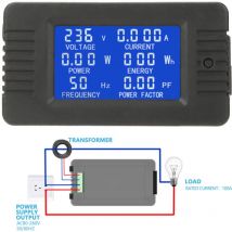 SJLERST PZEM-022 AC 100A courant tension ampérage puissance énergie panneau mètre LCD affichage numérique ampèremètre voltmètre multimètre avec CT
