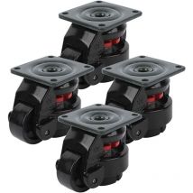 Roulettes Pivotantes 50mm, 250KG/551.16LBS, Roulettes pour Meubles de Nivellement Rétractables Robustes de Rotation à 360°, Roulettes Industrielles