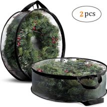 Sjlerst - Sac De Couronne De Noël, Boîte de vacances avec fermeture éclair pour décorations d'Halloween