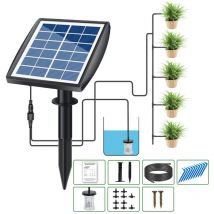 Sjlerst - Système d'irrigation automatique à énergie solaire, avec batterie de 2200 mAh et 6 modes de minuterie, système d'arrosage automatique pour