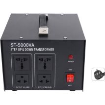 Sjlerst Transformateur de Volt 5000W Réglable avec Fusible 20A, 2 Prises ac 110V/2 Prises ac 230V Convertisseur de Tension Volt pour Laboratoires