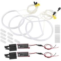 Sjlerst Voiture Angel Eyes Lights Set Blanc ccfl Angel Eyes Halo Anneaux Lampe Lumineuse Haute Luminosité Fit pour E46