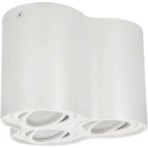 Edo Solutions - skand 3 3xGU10 IP20 rond blanc triple plafonnier en saillie EDO777106