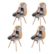 Paryou - Skandinavische Stuhlhussen im 4er-Set, Stretch-Esszimmerstuhlbezug, universeller armloser Stuhlbezug für Wohnzimmer, Küche, Heimdekoration