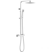 Cis columna skara termostatica rociador 25 , Columna de ducha con monomando rociador Skara Acabado cromado Barras de latón cromado Extensible de 70 a