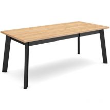 Esszimmertisch , Küchentisch, Esstisch, 200, Für 10 Gäste, Hölzerne Beine, Moderner Stil, Eiche Schwarz - Skraut Home