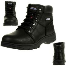 Workshire, Stivali per lavori industriali Uomo, Black Embossed Leather, 47.5 eu - Skechers