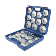 23 piezas Juego de tapas de filtro de aceite de aluminio fundido a presión, Llave de Filtro de Aceite - Pink - Skecten
