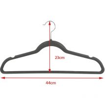 Skecten - 50 Pcs Terciopelo, perchas, antideslizantes, delgadas, que ahorran espacio, para trajes y camisas, gris