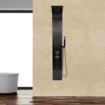 Skecten - Colonne de Douche Mitigeur Thermostatique Douche Chrome Noir