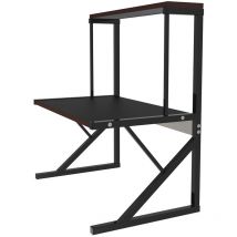 Skecten - Etagère de cuisine à 2 niveaux, support de grille pour four à micro-ondes, armoire de rangement pour condiments, noir