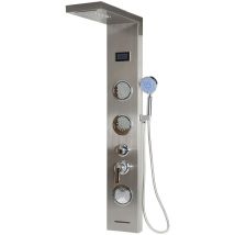 Skecten - Panneau Colonne de Douche led Multifonction en Acier Inox Douche à Main Mitigeur System Ensemble pour Salle de Bain