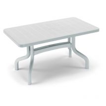 Tavolo Ribalto contract 140x80 cm in resina bianco