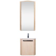 Skino Wand-eckwaschtisch-set Mit Spiegelschrank
