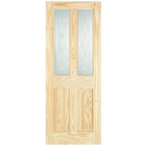 Skipton Glazed Clear Pine 4 Panel Internal Door - 1981 x 762mm