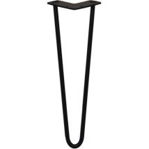 Legs - Set di 4 Gambe per Mobili Gamba per Tavolo In Acciaio Gambe a Forcina Include Viti e Piedini Protezione Gratuiti (31-71cm) - 40.6cm - 2 Rebbi