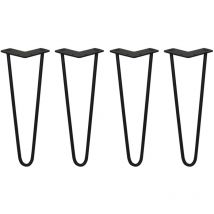 4 x 35.5cm 2 Streben Hairpin Legs Tischbeine Möbelbeine Stuhlbeine 10mm d Schwarz