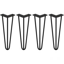 4 x 35.5cm Hairpin Leg Tischbeine Haarnadelbeine Stuhlbein Möbelfüße Kufen Stahl