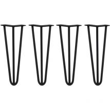 4 x 35.5cm Hairpin Leg Tischbeine Haarnadelbeine Stuhlbein Möbelfüße Kufen Stahl