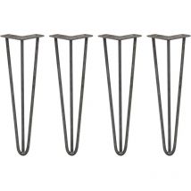 4 x 40.5cm 3 Streben Hairpin Legs Tischbeine Möbelbeine Stuhlbeine 10mm d Rohstahl