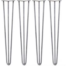 4 x Skiski Legs 71cm 3 Streben Hairpin Legs Tischbeine Stuhl Haarnadelbeine Stahl 12mm