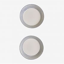 Sklum - 2er-Pack tiefe Teller aus New Bone China Isolda Weiss