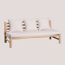 Sklum - 3-Sitzer-Sofa aus Teakholz Nabila Braun Natur