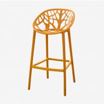 SKLUM Packung mit 4 hohen Ores-Hockern Senfgelb ↑65 cm