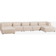 Sklum - Modulares Sofa Mit Doppelter Chaiselongue, 5-teilig, Fogler