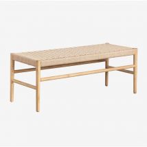 Banc Mara en chêne et corde tressée Sklum