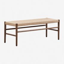 Banc Mara en chêne et corde tressée Sklum