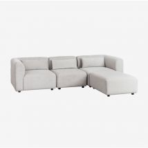 Sklum - Canapé modulable 3 pièces avec pouf Fogler