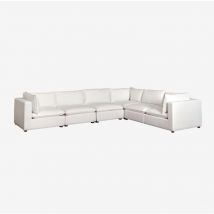Canapé d'angle modulaire 6 pièces Estefan Style Sklum Blanc
