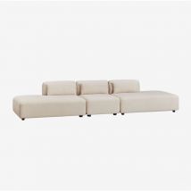 Sklum - Canapé modulaire à méridienne double Fogler 3 pièces