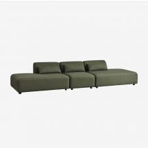 Sklum - Canapé modulaire à méridienne double Fogler 3 pièces