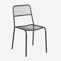 Chaise de jardin empilable Elton sklum Noir de Carbone