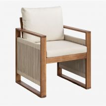 Chaise de salle à manger avec accoudoirs en bois d'acacia Nayely Sklum